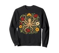 Pieuvre Florale botanique créature Marine Sweatshirt