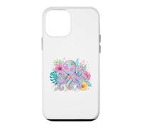 Pieuvre Florale vibrante Océan Tropical Art Coque pour iPhone 12 Mini