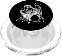 Pieuvre Jouant de la Batterie drôle de Batteur de Plage Cool Rock Musicien PopSockets PopGrip pour MagSafe