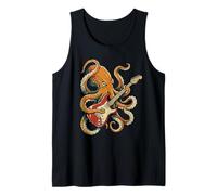 Pieuvre Jouant de la Guitare électrique Rock Music Kraken Débardeur