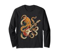 Pieuvre Jouant de la Guitare électrique Rock Music Kraken Manche Longue