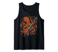 Pieuvre Jouant de la Guitare électrique Rock Music Kraken Musicien Débardeur