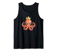 Pieuvre King of the Ocean avec couronne pour adultes et enfants Débardeur