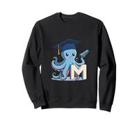 Pieuvre Lettre M Alphabet avec Toque Sweatshirt