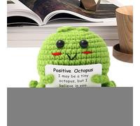 Pieuvre mentale Positive, Pieuvre d'animaux au Crochet Positif avec Carte de Souffle | Décorations tissées à la Main, de Soutien émotionnel pour Amis