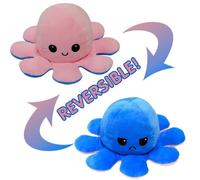 Pieuvre Mignonne En Peluche Jouets, Poupée De Poulpe Flip Double Face,Lavable Poupée Danimaux En Peluche De Poulpe Réversible