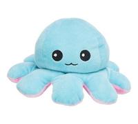 Pieuvre réversible en peluche avec son, 19 cm