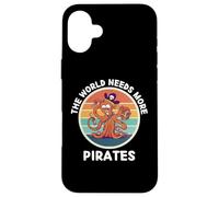 Pieuvre Vintage The World Needs More Pirates Lover Coque pour iPhone 16 Plus