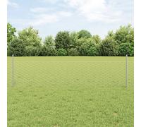 Pieux De Clôture Vidaxl 11 Pcs U-Channel 60 Cm Acier Galvanisé, Clôture Hexagonale Vidaxl 0,5x50 M Acier Galvanisé