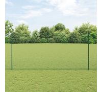 Pieux De Clôture Vidaxl 11 Pcs U-Channel Vert 160 Cm Acier, Clôture Hexagonale Vidaxl Verte 1.6x50m Acier