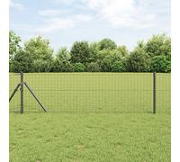 Pieux De Clôture Vidaxl 26 Pcs Gris Ø32 Mm 100 Cm Acier Galvanisé
