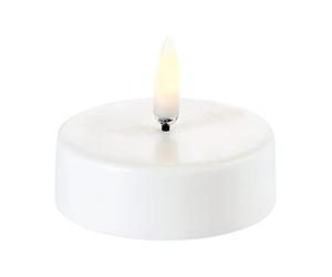 Piffany Copenhagen UYUNI Lighting Pillar Bougeoir LED en Plastique avec revêtement ciré Blanc 6,1 x 2 cm Fonction minuterie 6 Heures - Pas de Risque d