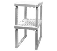 Piffny Lot de 2 étagères de rangement pour casier, largeur et hauteur réglables, casier idéal pour l'école, le bureau et la salle de sport, blanc