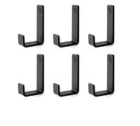 Piffny Lot de 6 crochets muraux d'extérieur robustes en acier inoxydable pour suspendre serviettes, manteaux, sacs à dos, clés, et plus (industriel moderne)