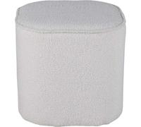 Piffpouf ,repose-pieds Ø44cm ours en peluche blanc.