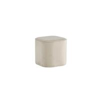 Piffpouf ,repose-pieds Ø44cm velours blanc.