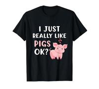 Pig Apparel for Pig Lovers I Really Like Pigs T-Shirt Graphique avec Valeur