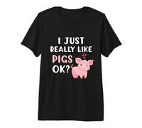Pig Apparel for Pig Lovers I Really Like Pigs T-Shirt Haut de Gamme