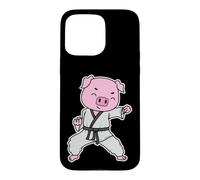 Pig Fait du karaté Coque pour iPhone 15 Pro Max