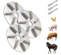 Pig Hair Removal Tool, Labor-Saving Pig Hair Remover Scraper Disc, Stainless Steel Pigs Hairs Scraper, Efficient Hog Hairs Removal Tool, for Farm, Butchery, Workshop,Pigs (3 Pcs)