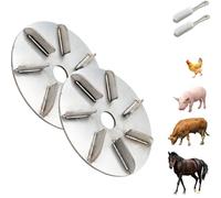 Pig Hair Removal Tool, Labor-Saving Pig Hair Remover Scraper Disc, Stainless Steel Pigs Hairs Scraper, Efficient Hog Hairs Removal Tool, for Farm, Butchery, Workshop,Pigs (2 Pcs)