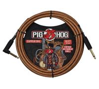 Pig Hog Câble d'instrument à bobine de cuivre de 3 m, angle droit