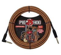 Pig Hog Câble d'instrument à bobine de cuivre de 6,1 m, angle droit