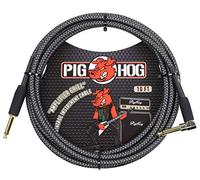 Pig Hog PCH10AGR Câble d'instrument de guitare à angle droit 6,35 mm à 6,35 mm