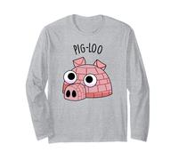 Pig-Loo Jeu de Mots Igloo drôle Manche Longue