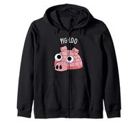 Pig-Loo Jeu de Mots Igloo drôle Sweat à Capuche