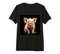 Pig Mignon avec Un Look Magique T-Shirt Haut de Gamme