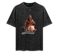 Pig Pig Delicate Patch Black T-Shirt Printed Tee Graphic Top for Men Unisex Shirt 3XL