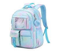 PIG PIG GIRL Sac à dos pour enfants pour filles, sacs d'école pour élèves du collège, sac à livres pour école primaire primaire, bleu, One Size, Kawaii