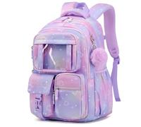 PIG PIG GIRL Sac à dos pour enfants pour filles, sacs d'école pour élèves du collège, sac à livres pour école primaire primaire, violet, One Size, Mignon