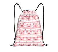 Pig Rose À Imprimé Mignon Homme Femme Sac À Cordon Pliable Sacs De Sport Étanche Sac À Dos À Cordon Pour Plage Yoga Voyage