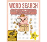 PIG Word Search Puzzle Book: Find Only One Word - 8x10 inches, 130 pages - 100+ Puzzles
