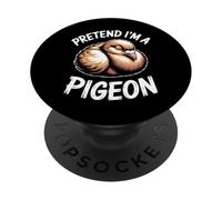 Pigeon Amusant Qui dort PopSockets PopGrip Adhésif