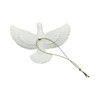 Pigeon Blanc Volant Blanc - Ornements de Pigeons de la Paix | ABS Pacifique réaliste | Décor saisonnier pour Thanksgiving, Noël, Saint-Valentin | 9 × 6cm | 3,54 × 2,36 Pouces