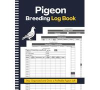 Pigeon Breeding Log Book: Essential Record Book for Pigeon Breeders and Loft Management | Track Pairing, Egg Laying, Hatching, Squab Growth, and Health | Large Print 8.5" x 11" Inches, 110 pages