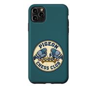 Pigeon Chess Club Funny Bird Strategy Design Vieilli Coque pour iPhone 11 Pro Max