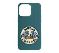 Pigeon Chess Club Funny Bird Strategy Design Vieilli Coque pour iPhone 15 Pro Max