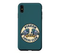 Pigeon Chess Club Funny Bird Strategy Design Vieilli Coque pour iPhone XS Max