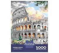 Pigeon coloré dans Le Paysage de Fantaisie 1000 PC 3 Couches Carton Colisée Romain Puzzle, Défi Ultra Difficile Adultes, Décompression, Décor Mural & Cadeau Amateurs 38x26cm/1000pcs