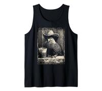 Pigeon Cowboy Rustique avec café glacé Western Rancher Débardeur