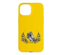 Pigeon Curieux avec Jumelles Vintage Observation des Oiseaux Humour Coque pour iPhone 15