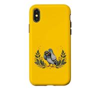 Pigeon Curieux avec Jumelles Vintage Observation des Oiseaux Humour Coque pour iPhone X/XS