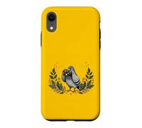 Pigeon Curieux avec Jumelles Vintage Observation des Oiseaux Humour Coque pour iPhone XR