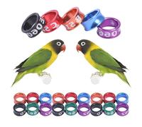 Pigeon jambe de jambe d'oiseau anneaux de jambes légères bandes de jambe de jambe durable anneaux de jambe petits oiseaux distincts Open_50pcs 4mm