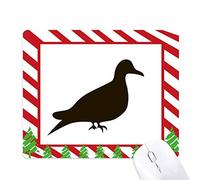 pigeon noir animal représentation tapis de souris canne de noël du tapis.