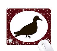 pigeon noir animal représentation tapis de souris en hiver flocon de neige